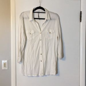 Calvin Klein white button up Size XL